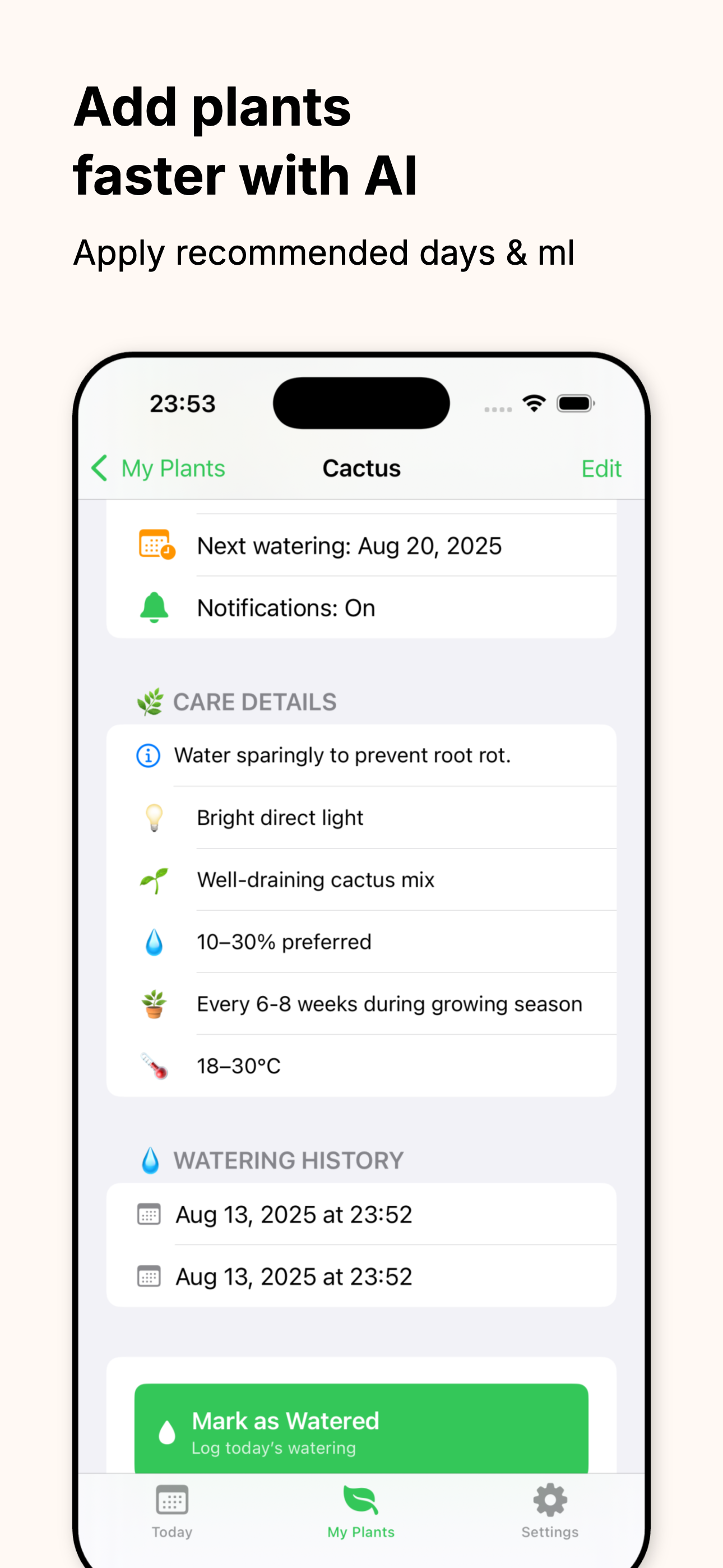 Plant Water Reminder Alert Screenshot 4