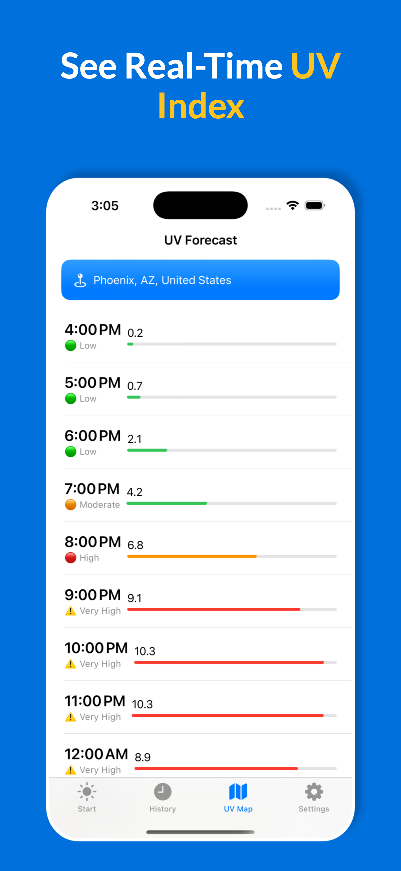 Sunsafe Tracker Screenshot 2